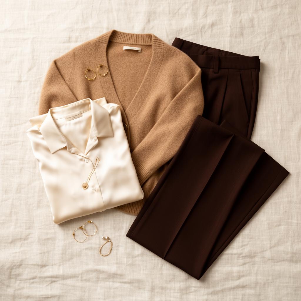 Today's look laid out from pieces already in the wardrobe